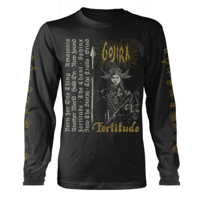 Gojira Fortitude Tracklist Black Long Sleeve Shirt NEW OFFICIAL-image
