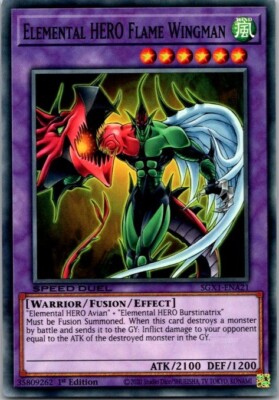 Elemental HERO Flame Wingman SGX1-ENA21 Speed Duel GX 1st Edition-image