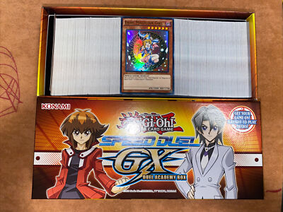 🔥 Yugioh 600 Mixed Cards Lot + Dark Magician Girl + Speed Duel GX Storage Box-image