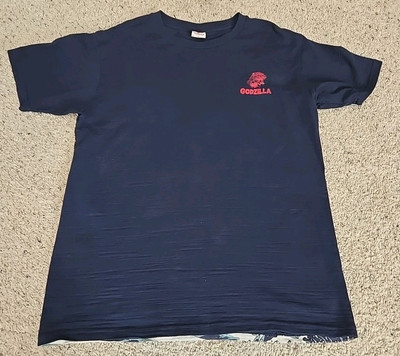 Cool Men XL Godzilla Great Graphics Blue T-Shirt-image