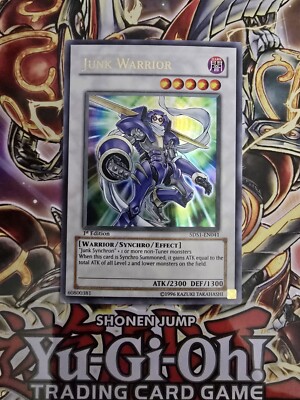 Yu-Gi-Oh! TCG Junk Warrior Yu-Gi-Oh! 5D's 5DS1-EN041 1st Edition Ultra Rare MP-image