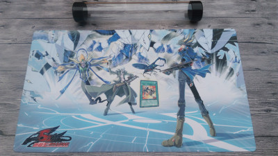 5D's Yusei Fudo Ygomat Custom Trading Card Game Playmat  Free High Quality tube-image
