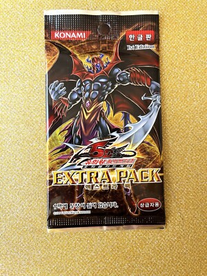 YuGiOh Extra Pack 5DS 1st Edition Korean Booster Pack Sealed Vintage EXP1-image