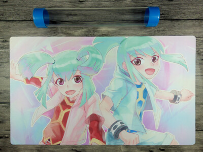Ygomat 5D’s Leo & Luna Custom Duel Battlefield TCG OCG Playmat Free Best Tube-image