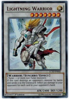 1 x Lightning Warrior - LC5D-EN042 - Ultra Rare - 1st Edition Near Mint, English-image