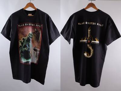 Blue Oyster Cult Godzilla 90s Retro style black T shirt 2 side tee NH11149-image