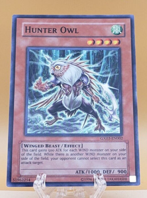 Yu-Gi-Oh! - GX03-EN002 - Hunter Owl - 1996 - Never Played-image