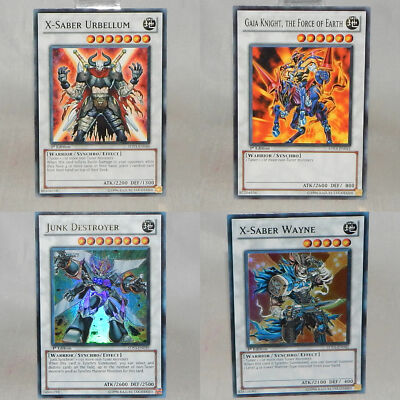 Yu-Gi-Oh LOT OF 4 X-SABER WAYNE/URBELLUM GAIA KNIGHT JUNK DESTROYER 1ST EDITION-image