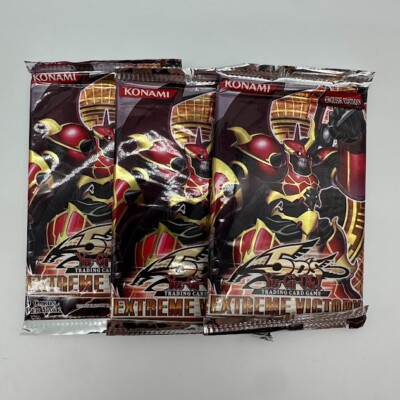 3x Yugioh Extreme Victory 5D'S Unlimited Sealed Booster Packs UNWEIGHED-image
