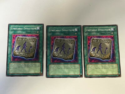 3X Unstable Evolution 5DS2-EN030 x3 Yugioh Yu Gi Oh! Playset 1st Edition-image