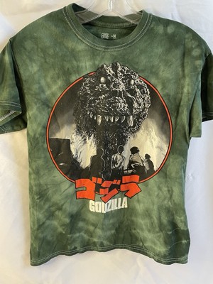 Green Tie Dye Cavity Colors Godzilla T Shirt Size Medium-image