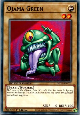 Ojama Green SGX1-ENC02 Speed Duel GX: Duel Academy Box 1st Edition-image