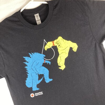 Godzilla x Kong the New Empire Red Cross Promo T Shirt Men’s Size Medium-image