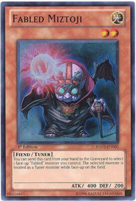 Yu-Gi-Oh Card - HA03-EN005 - FABLED MIZTOJI (super rare holo) - NM-image