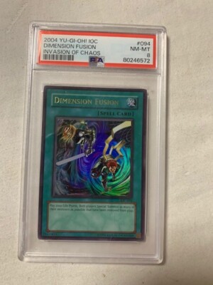 YUGIOH PSA 8 2004 Dimension Fusion IOC-094 Ultra Rare Unlimited OG-image