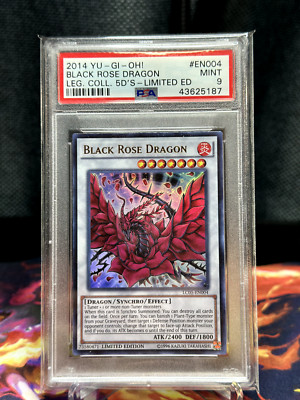 Yu-Gi-Oh! Black Rose Dragon LC05-EN004 Ultra Rare Limited Edition PSA 9-image