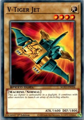 V-Tiger Jet SGX1-ENC04 Speed Duel GX: Duel Academy Box 1st Edition-image