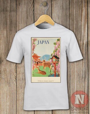 Japan tourism poster t-shirt Aesthetic Japanese classic 1930's art-image