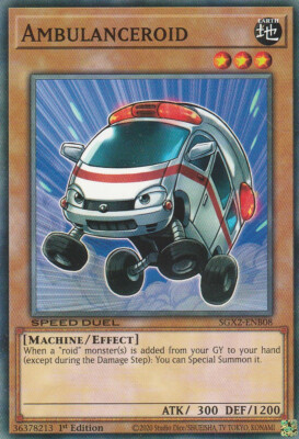 YUGIOH CARD AMBULANCEROID SGX2-ENB08 1ST EDITION COMMUN-image