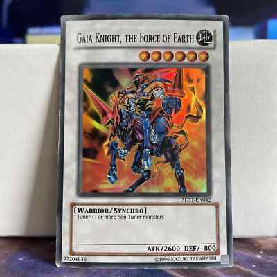 UNLIMITED GAIA KNIGHT, HE FORCE OF EARTH 1996 5DS1-EN042 YUGIOH CARD (LP/MP)-image