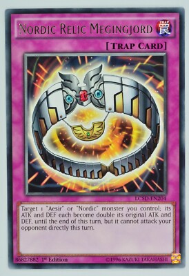 Yugioh Nordic Relic Megingjord LC5D-EN204 Rare 1st Edition-image
