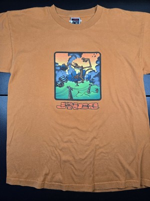 Rare Vintage 90s JNCO Jeans Monkey Godzilla Livin Large Skate Tee Size XL 23x30