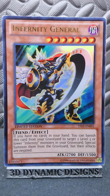 | Yugioh Infernity General YF03-EN001 Ultra Rare 5Ds Manga Promo LP/PL 🔥 |-image