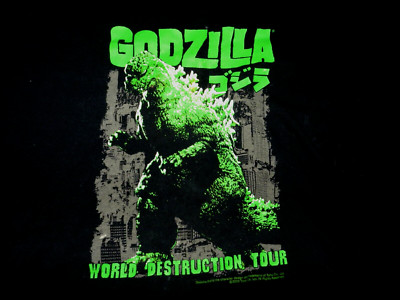 2009 Godzilla World Destruction Tour 2-sided T shirt Roomy 2XL-image
