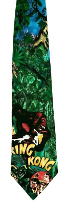 KING KONG VTG NECK TIE Godzilla Fans of Shirt vhs RARE NEW-image