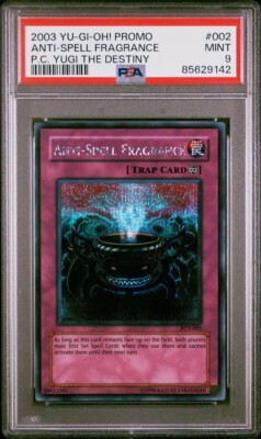 Yugioh! PSA 9 2003 Anti-Spell Fragrance PCY-002 Secret Rare-image