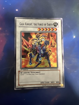 Yugioh Gaia Knight, The Force Of Earth 5DS1-EN042 Super Rare 1st Ed MP-image