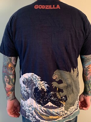 Godzilla Double Sided Art T-Shirt Unisex Size XL TOHO-image