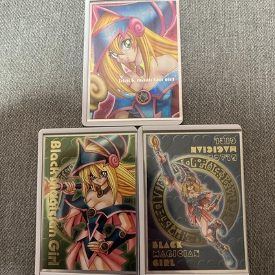 Yu-Gi-Oh DDM Bonus Card Girl Set of 3 (Green, Pink, Blue) Used-image