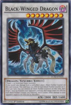 Light Play x 1 Black-Winged Dragon - LC5D-EN135 - Common - 1st Edition LC5D Lege-image