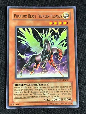YUGIOH PHANTOM BEAST THUNDER PEGASUS GX02-EN003 SUPER NM-image