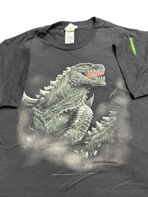 Godzilla Shirt Men's XL Black Vintage 90s 1998 Movie Promo-image