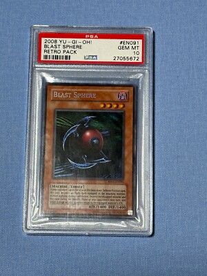 YUGIOH PSA 10 2008 Blast Sphere RP01-EN091 Secret Rare-image