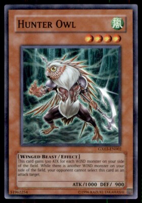 Yu-Gi-Oh! Hunter Owl #GX03-EN002 Light Play-image