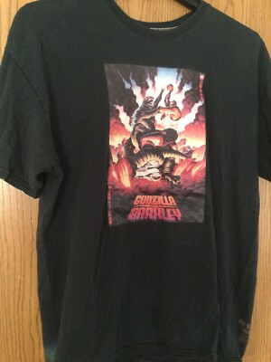 Godzilla Vs. Barkley  Circa ‘92 Black Shirt.  Nike.  XL.-image