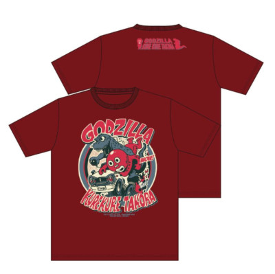 Godzilla & Takora T-shirt Red M TOHO Godzilla Store Japan LTD Monster Goods New-image