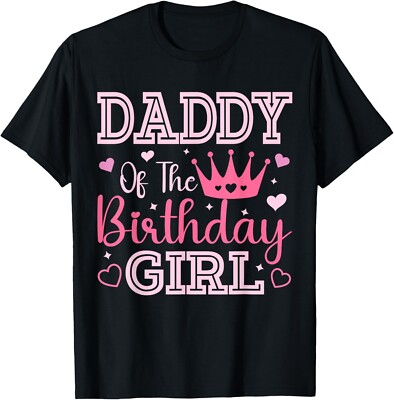 Daddy of the Birthday Girl Cute Pink Matching Family Party T-Shirt-image