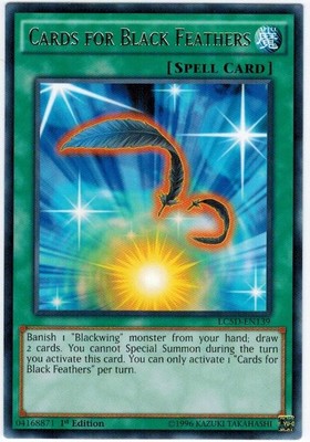 1 x Cards for Black Feathers - LC5D-EN139 - Rare - 1st Edition Near Mint, Englis-image