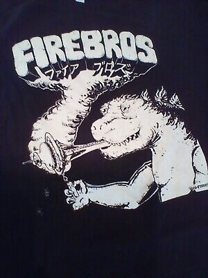FIREBROS godzilla smoking black size L shirt-image