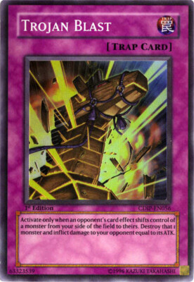 Trojan Blast - CDIP-EN056 - Super Rare - 1st Edition LP YuGiOh!  Booster Set Car-image