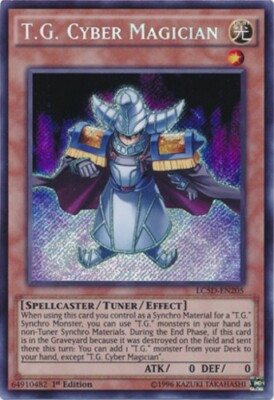 Near Mint x 1 T.G. Cyber Magician - LC5D-EN205 - Secret Rare - 1st Edition LC5D -image
