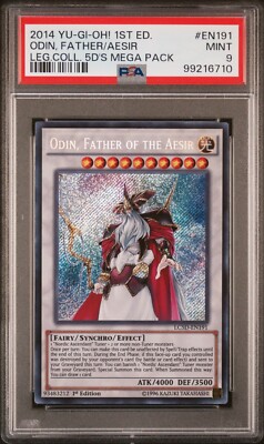 Yugioh - Odin, Father of the Aesir LC5D-EN191 1st Edition Secret Rare PSA 9 MINT-image