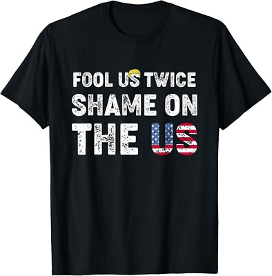 Anti-Trump - Funny President Political Meme - Fool Us Twice T-Shirt-image