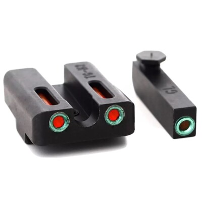 Red Fiber Optic Sights - Glock Combat Fiber Optic Replacement Sight Set-image