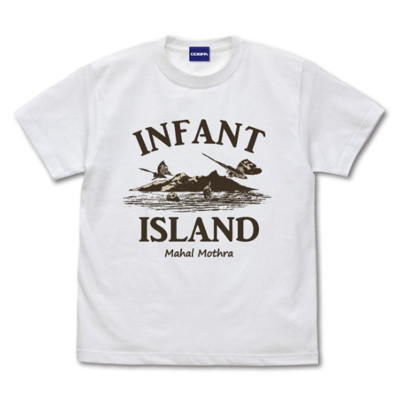 Infant Island T-shirt Mothra WHITE TOHO Godzilla Store Japanese Character Kaiju-image