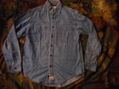ORIGINAL mans LEVIS LEVI STRAUSS & CO blue denim SHIRT LEVI'S signature RANGE-image